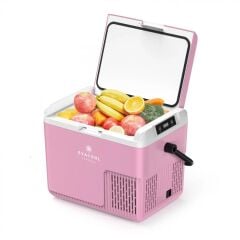 Evacool G20 18 Litre 12/24V Kompresörlü Mobil Araç Buzdolabı Pembe