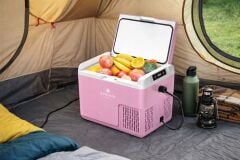 Evacool G20 18 Litre 12/24V Kompresörlü Mobil Araç Buzdolabı Pembe